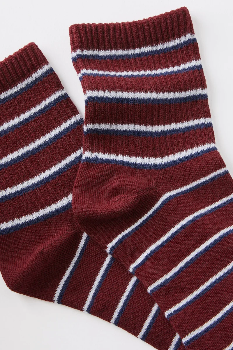 Rubi  Stripe Mid Crew Sock for Women | Best Price UAE